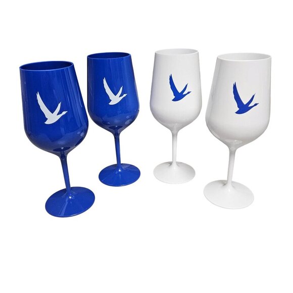 Gray Goose Vodka Acrylic Stemmed Wine Glasses - Set of 4 - NWOT!!!! - Picture 1 of 3
